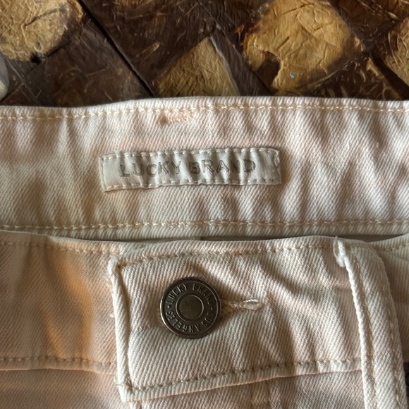 Lucky Brand Women's Light Cream Straight Leg Jeans - Picture 4 of 5